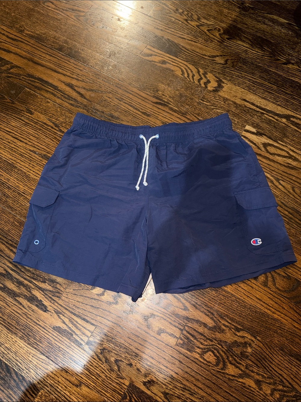 Champion Men's Navy Blue Swim Trunks with Cargo Pockets